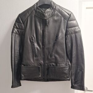Men's Black Leather Performance Jacket -Rideing Jacket The Zoot Suit
